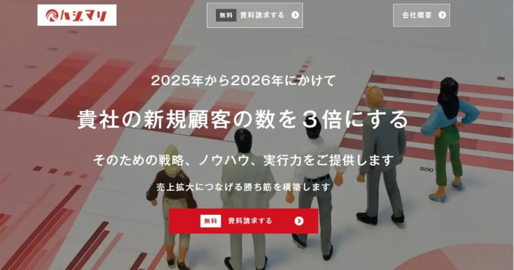 受託開発　営業代行　ハジマリ　営業支援　新規顧客　BtoB
