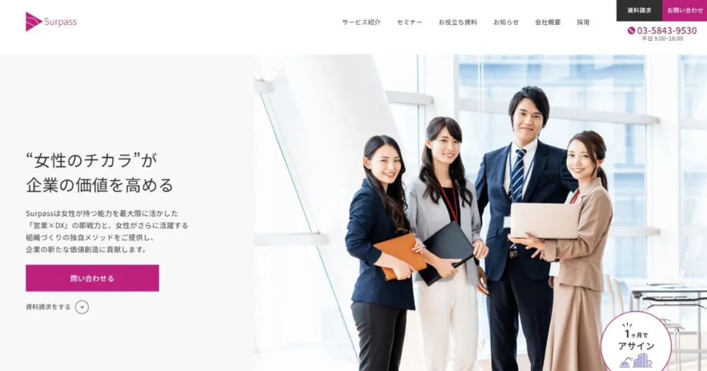 受託開発　営業代行　Surpass　Salesforce　導入支援　運用支援　DX